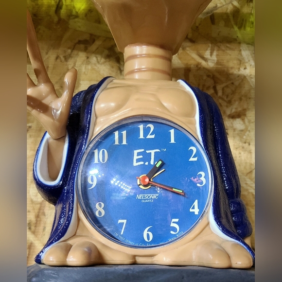 Rare Vintage 80s E. T. Extra Terrestrial Alarm Clock Toy Collectible Alien WORKS - Picture 4 of 6